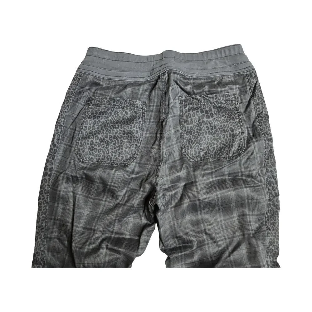 Anthropologie Gray Plaid Jogger Pants Size: M‎